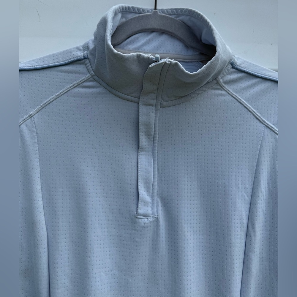 Mondetta Wonen’s Lightweight Sky Blue Quarter-Zip Pullover Shirt Size Large NWOT - Picture 8 of 14
